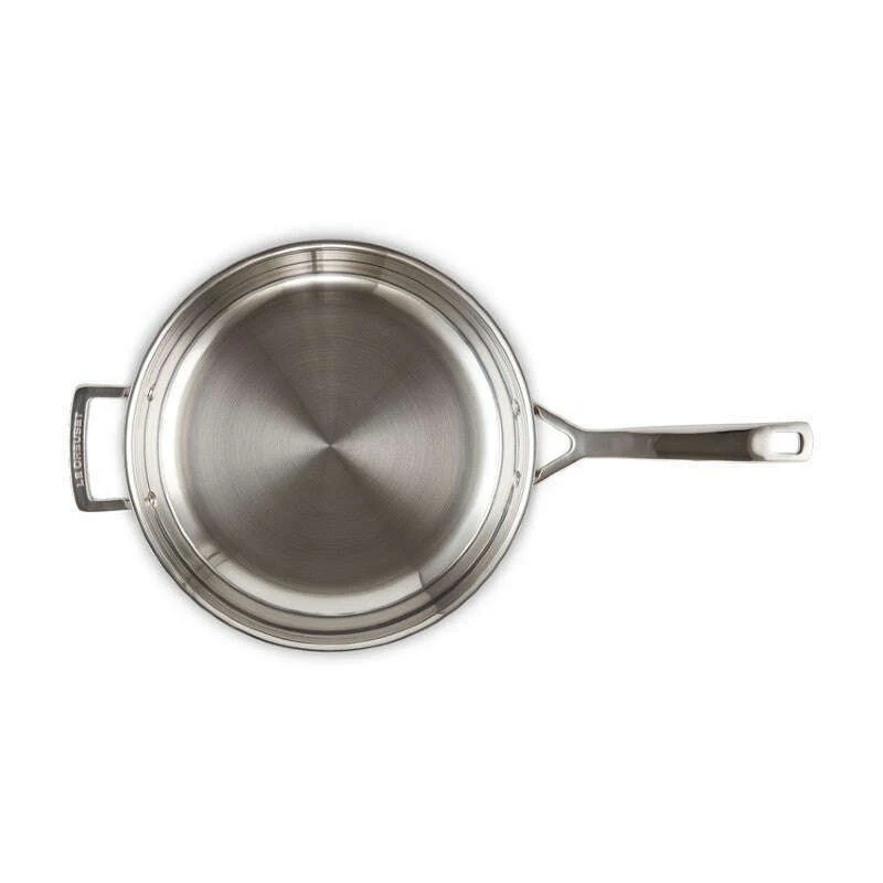 3-ply Stainless Steel Fry Pan with Helper Handle - Image 4