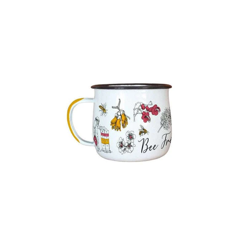 Enamel Mug Bee Friendly Flowers