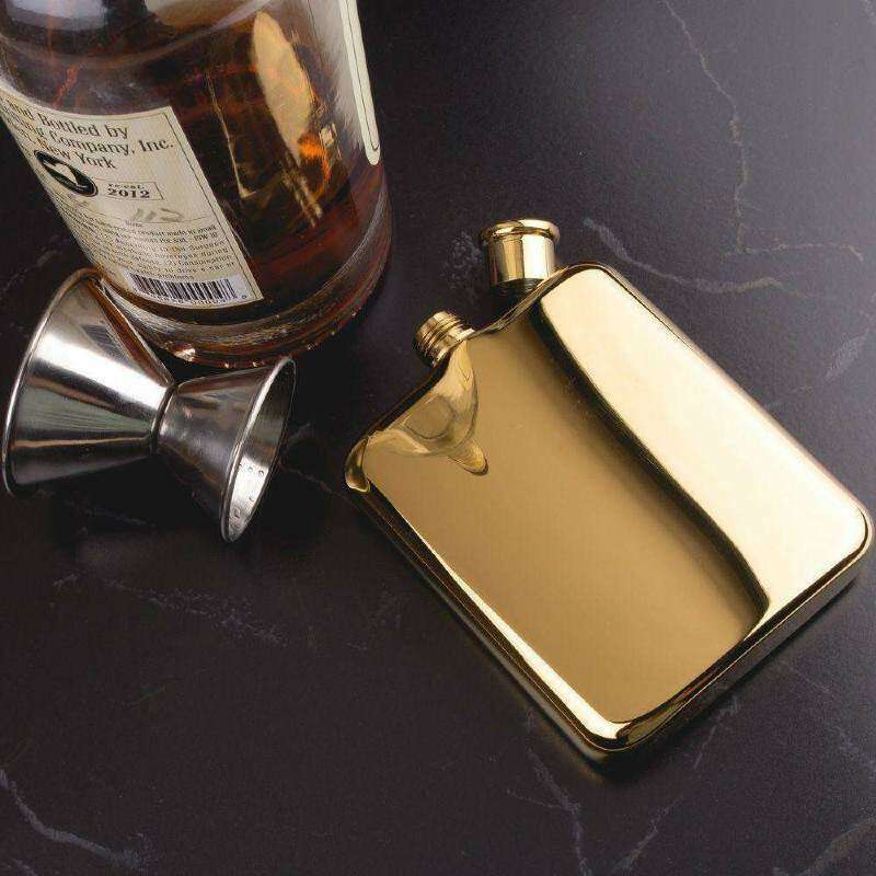 Belmont Gold Plated Flask - Image 2