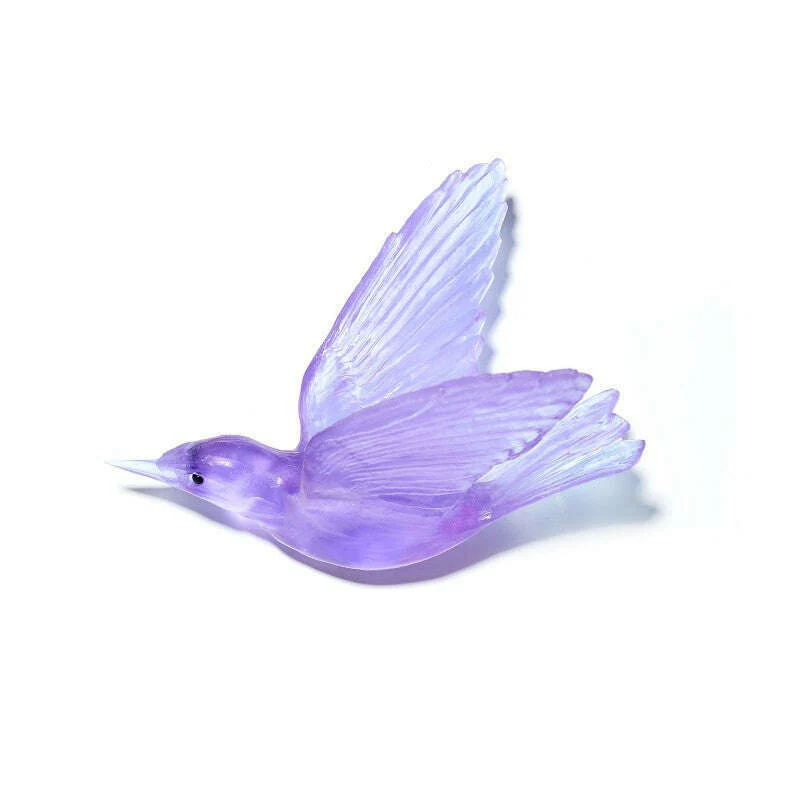 Cast Glass Bird Korimako/Bellbird Wings Back - Image 10