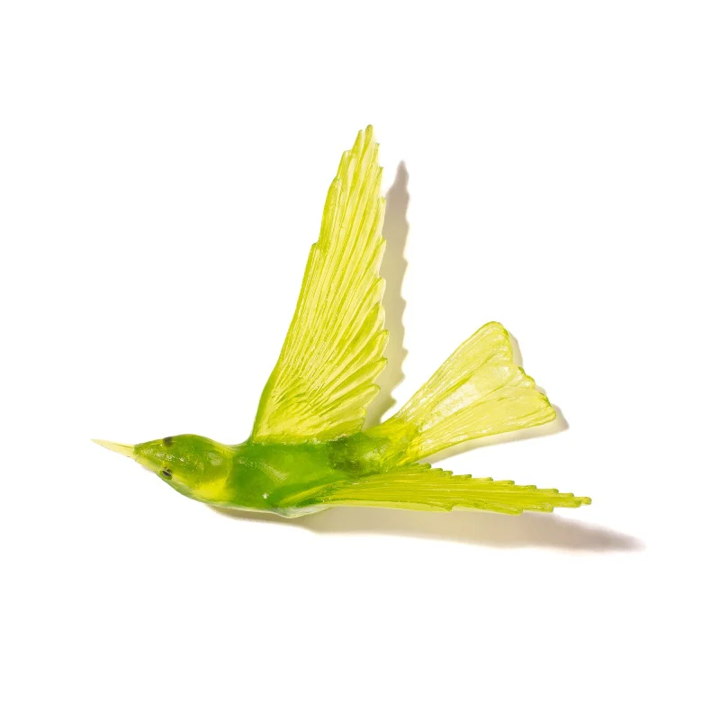 Cast Glass Bird Korimako/Bellbird Wings Back - Image 12