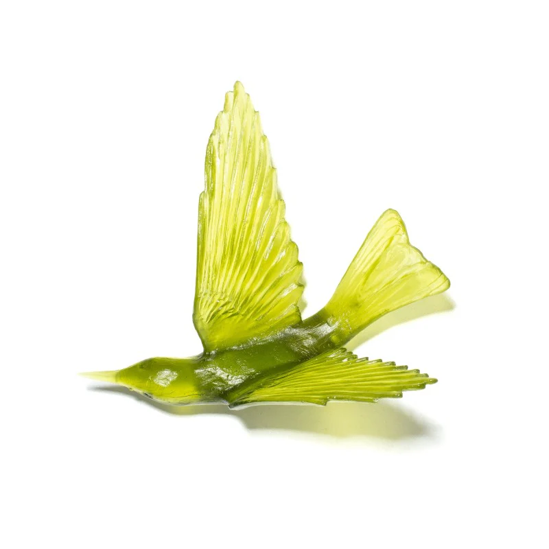 Cast Glass Bird Korimako/Bellbird Wings Back - Image 13
