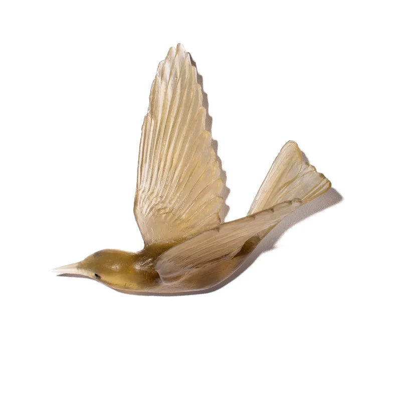 Cast Glass Bird Korimako/Bellbird Wings Back - Image 14