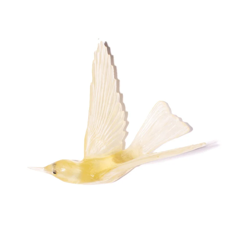 Cast Glass Bird Korimako/Bellbird Wings Back - Image 17