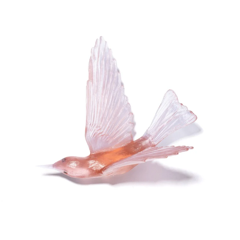 Cast Glass Bird Korimako/Bellbird Wings Back - Image 20