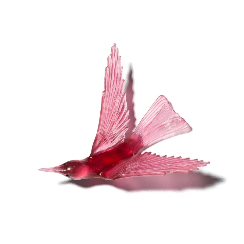 Cast Glass Bird Korimako/Bellbird Wings Back - Image 21