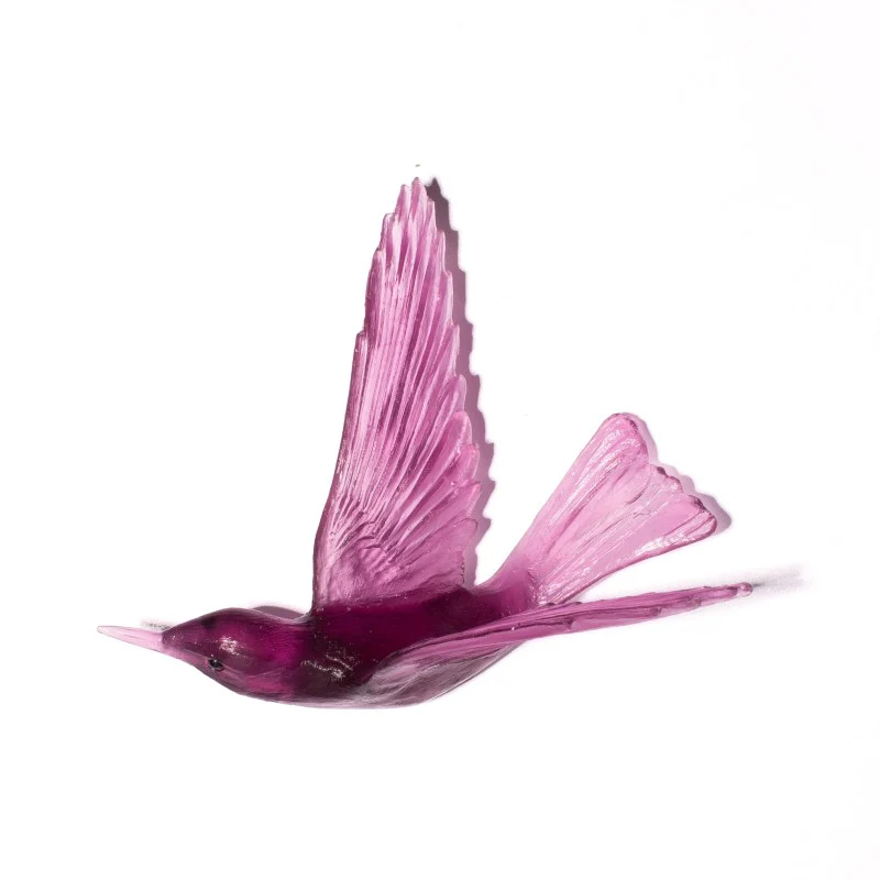 Cast Glass Bird Korimako/Bellbird Wings Back - Image 23