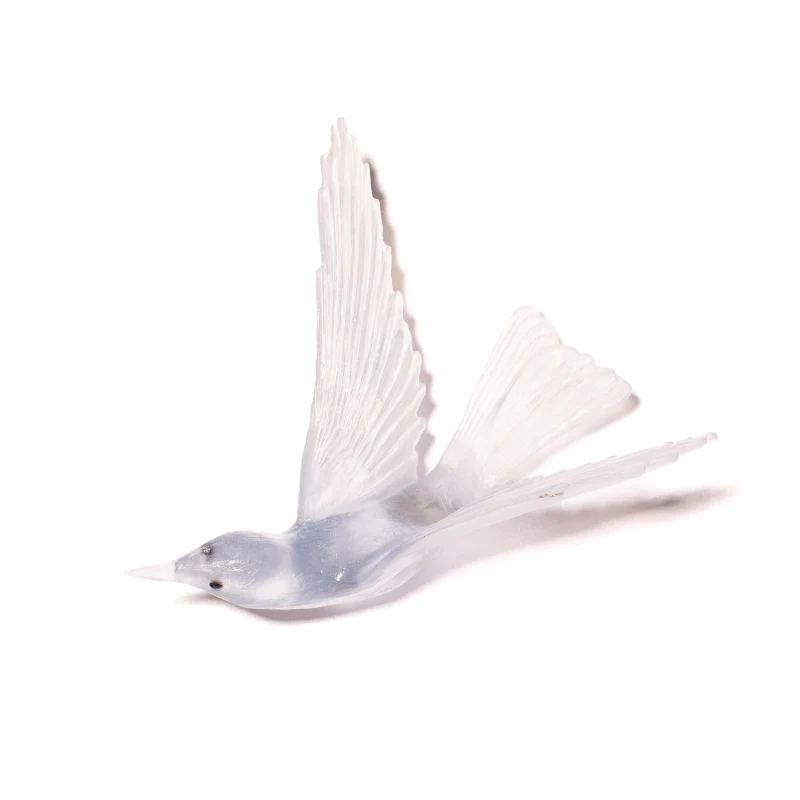 Cast Glass Bird Korimako/Bellbird Wings Back - Image 25