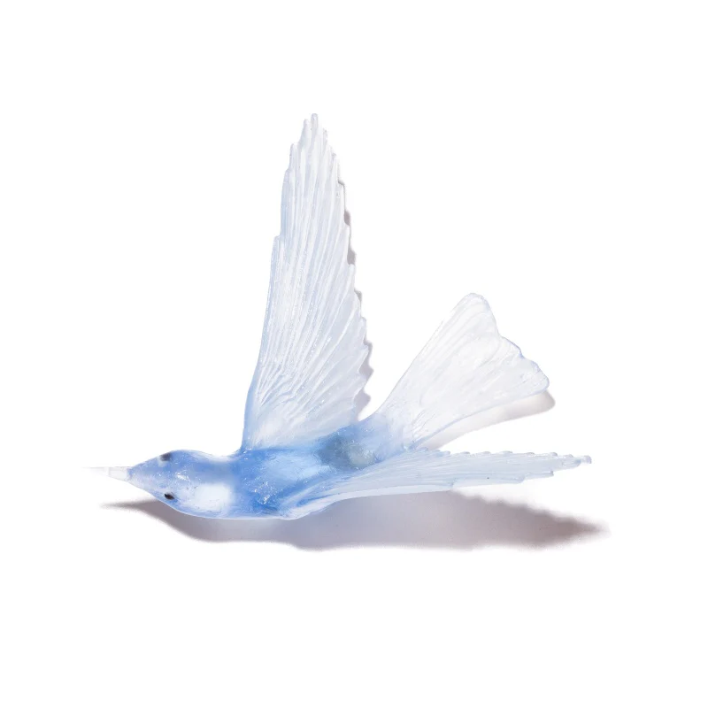 Cast Glass Bird Korimako/Bellbird Wings Back - Image 28