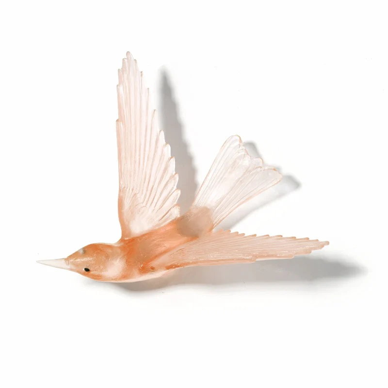 Cast Glass Bird Korimako/Bellbird Wings Back - Image 33
