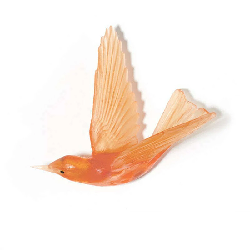 Cast Glass Bird Korimako/Bellbird Wings Back - Image 6