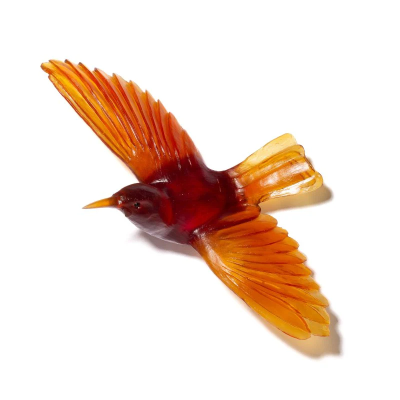 Cast Glass Bird Tīeke/Saddleback - Image 8