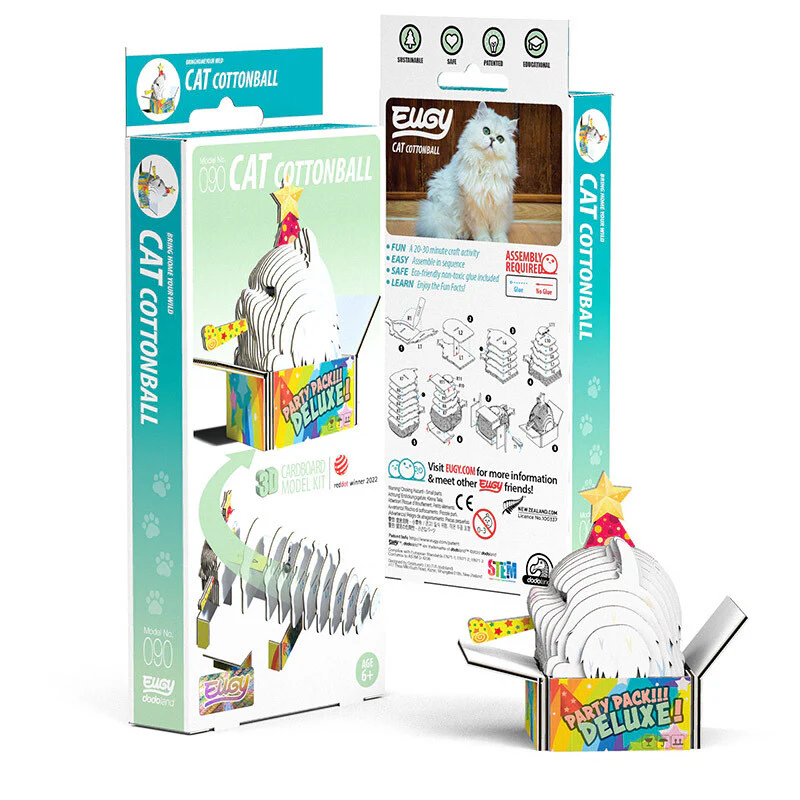 Cat Cottonball Card Kitset - Image 2