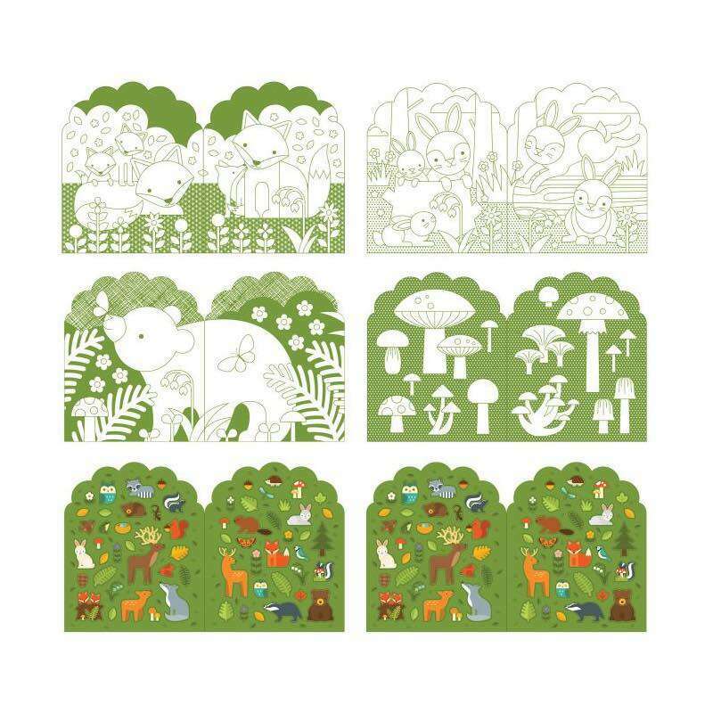 Colouring Book with Stickers Woodland Animals - Image 2