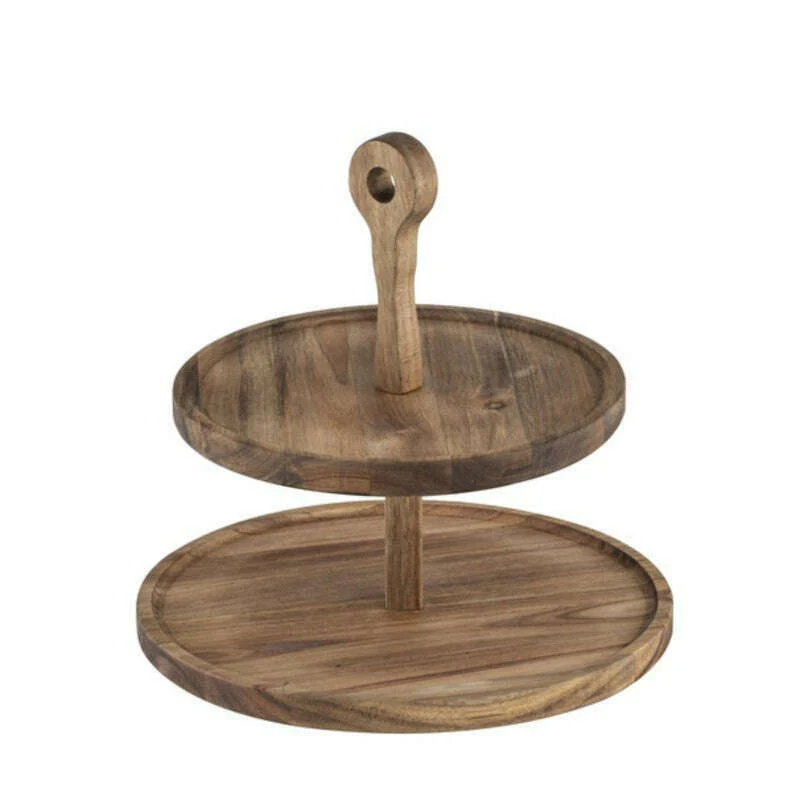Gather Round Acacia 2 Tier Serving Tower