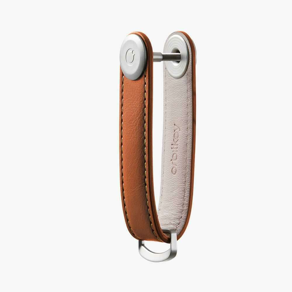 Key Organiser Leather Cognac with Tan Stitching - Image 3