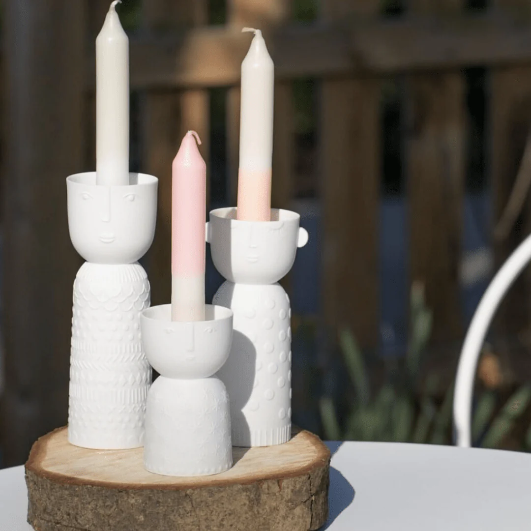 Lucia Porcelain Candle Holder - Image 2