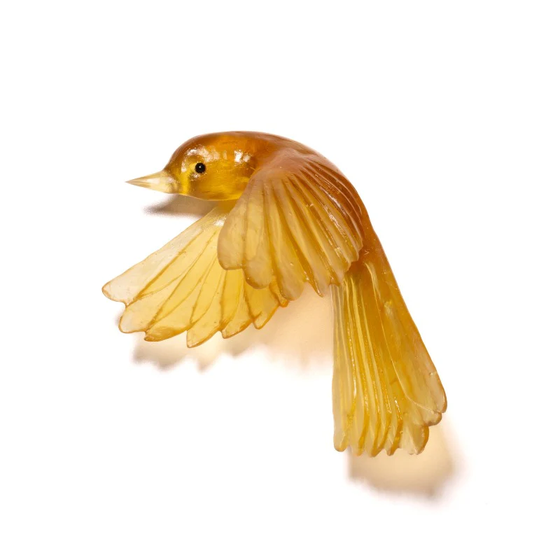 Cast Glass Bird Pīwakawaka/Fantail Wings Down - Image 14