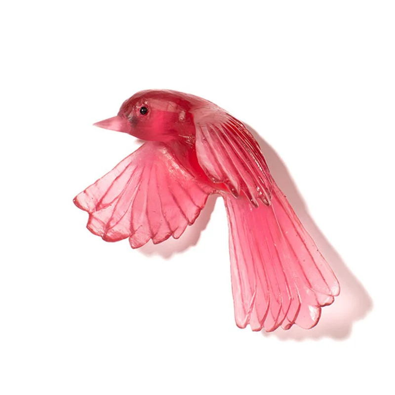 Cast Glass Bird Pīwakawaka/Fantail Wings Down - Image 17