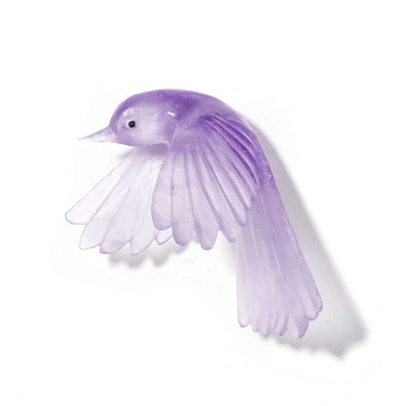 Cast Glass Bird Pīwakawaka/Fantail Wings Down - Image 19