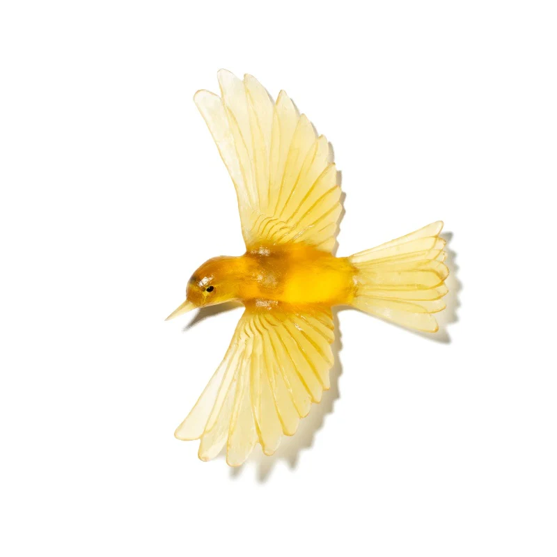 Cast Glass Bird Mōhua/Yellowhead - Image 16