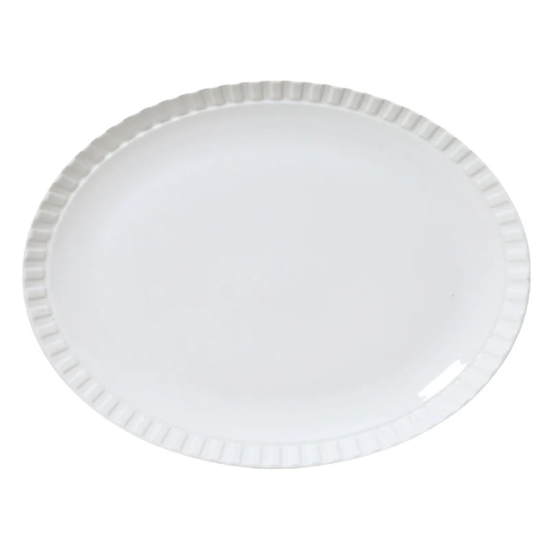 Oval Platter Merchant White 30cm x 24cm x 2.5cm