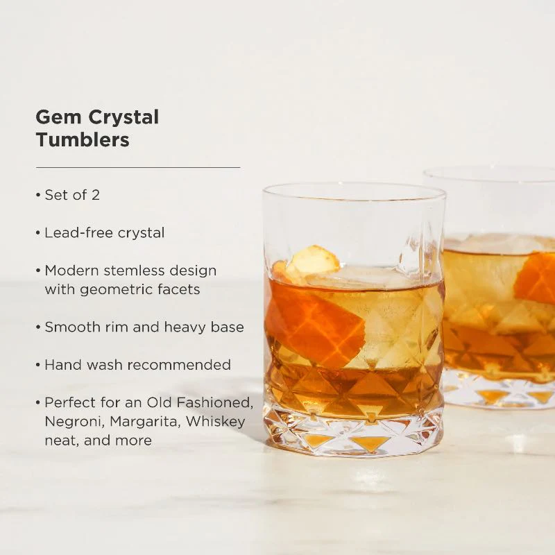 Raye Gem Crystal Tumblers - Image 3