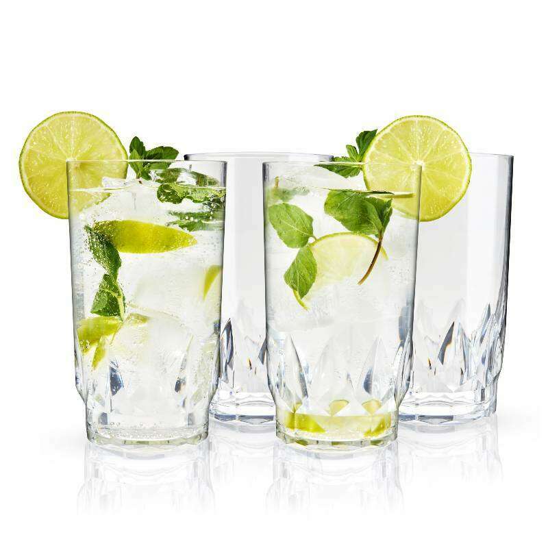 Shatterproof Acrylic Highball Tumbler Set of 4 - Image 2