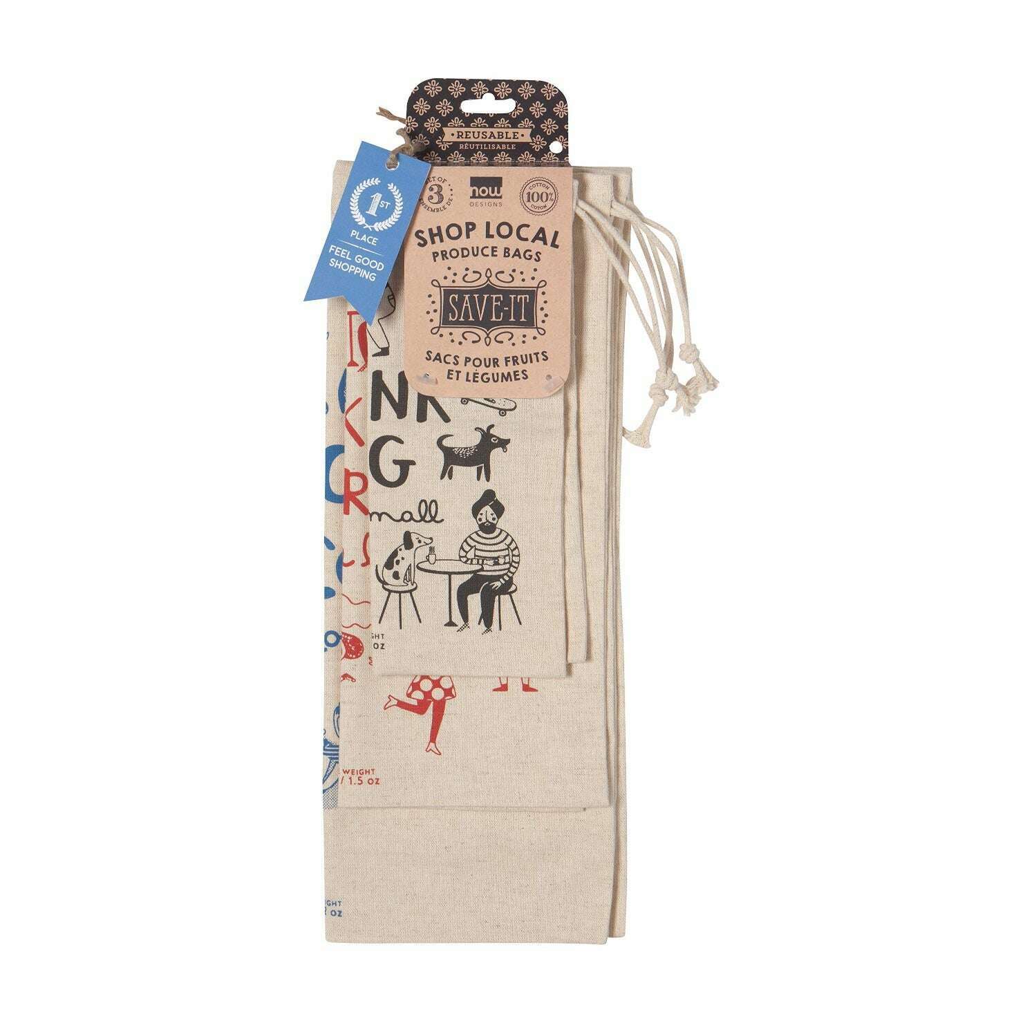 Shop Local Set of 3 Produce Bags - Image 2