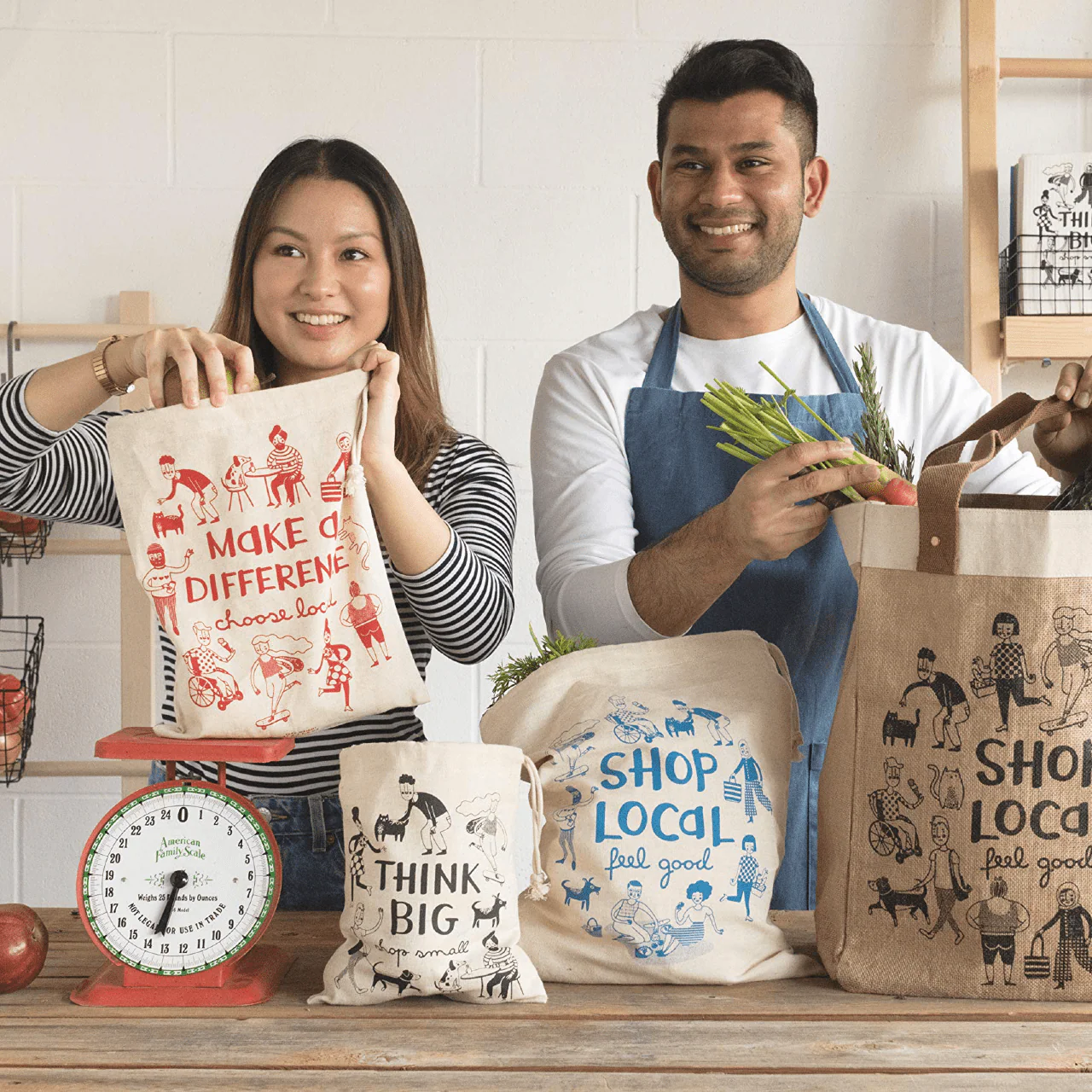 Shop Local Set of 3 Produce Bags - Image 4
