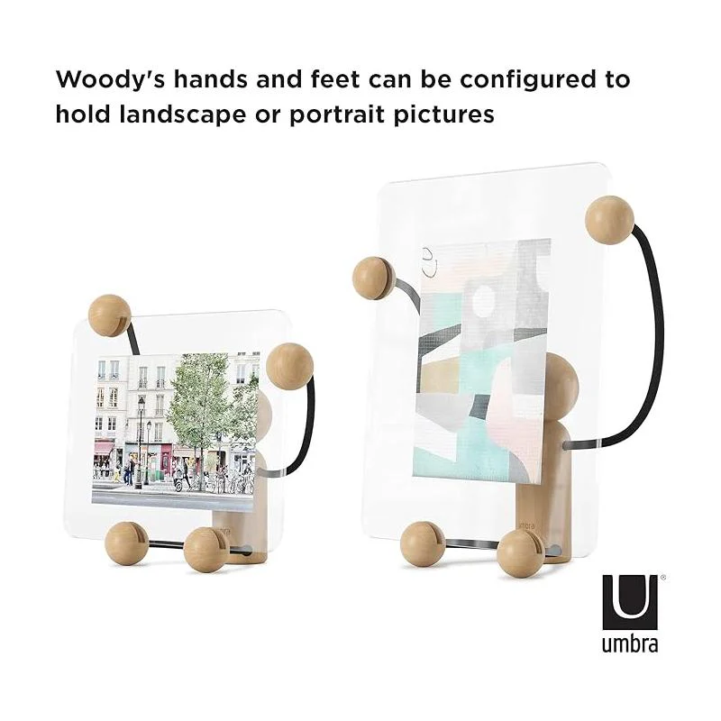 Desk Photo Display Woody Small Black/Natural - Image 6